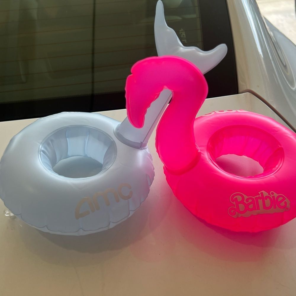 AMC Barbie the movie pink corvette popcorn bucket, doll and drink floats‎ - Picture 2 of 2